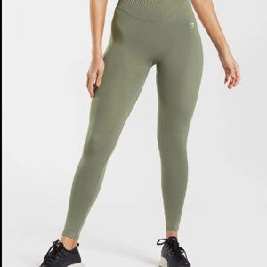 Gymshark Seamless Leggings Dusty Olive - Large